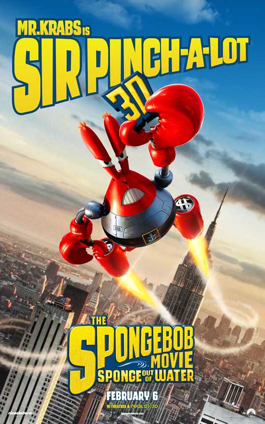 The SpongeBob Movie: Sponge Out of Water Poster Print featuring vibrant characters and fun design.