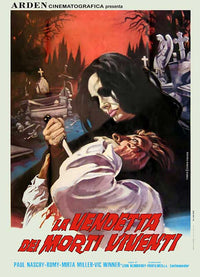Vengeance of the Zombies Movie Poster Print featuring striking horror imagery.