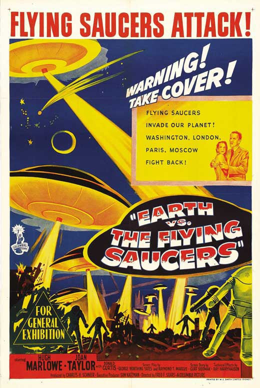 Earth vs. the Flying Saucers Vintage Movie Poster Print (27x40)