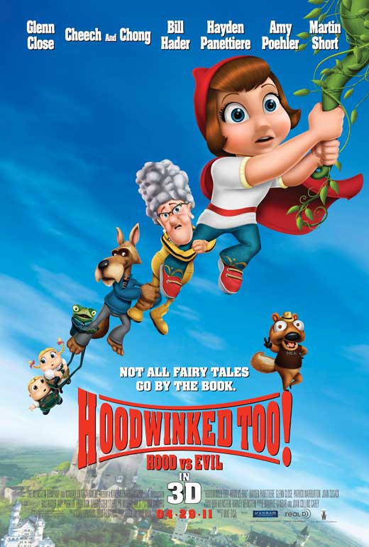 Hoodwinked Too! Hood VS. Evil Movie Poster Print featuring vibrant animation.