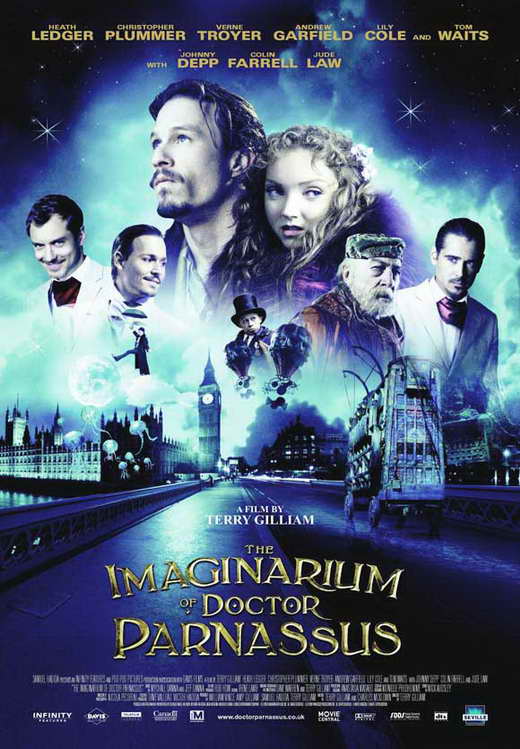 The Imaginarium of Doctor Parnassus Movie Poster Print featuring whimsical art.