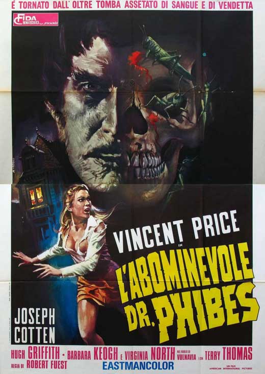 The Abominable Dr. Phibes Movie Poster Print showcasing vintage horror.