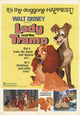 Lady and the Tramp Movie Poster Print featuring classic Disney characters.