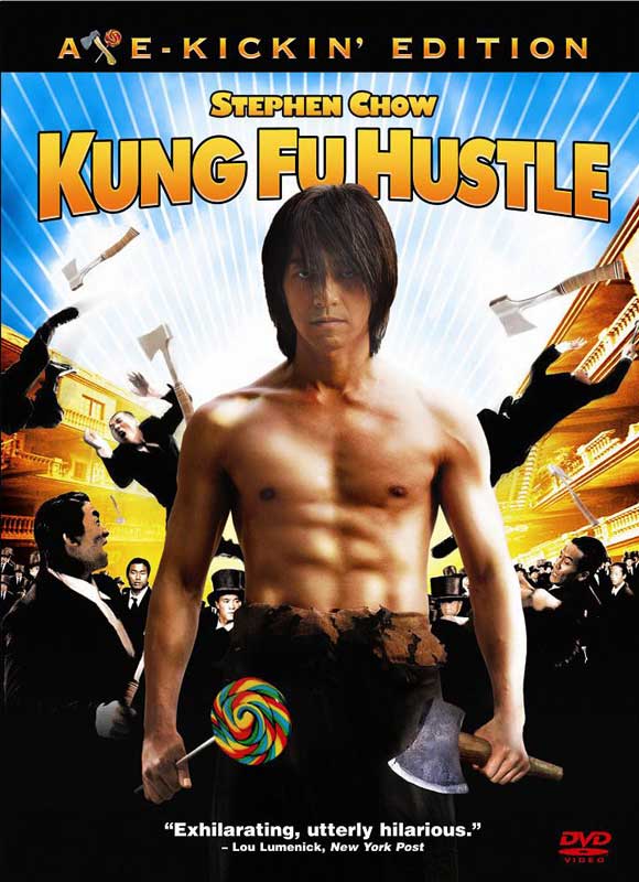 Kung Fu Hustle Movie Poster Print featuring dynamic characters and action.