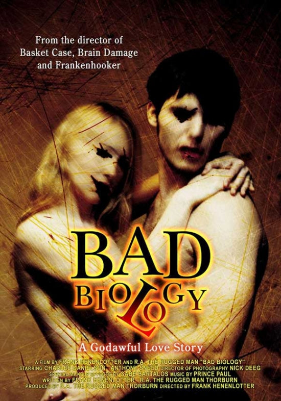 Bad Biology movie poster print featuring unique artwork.