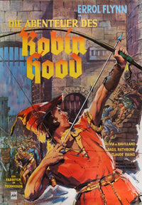 The Adventures of Robin Hood Movie Poster Print featuring iconic imagery from the classic film.