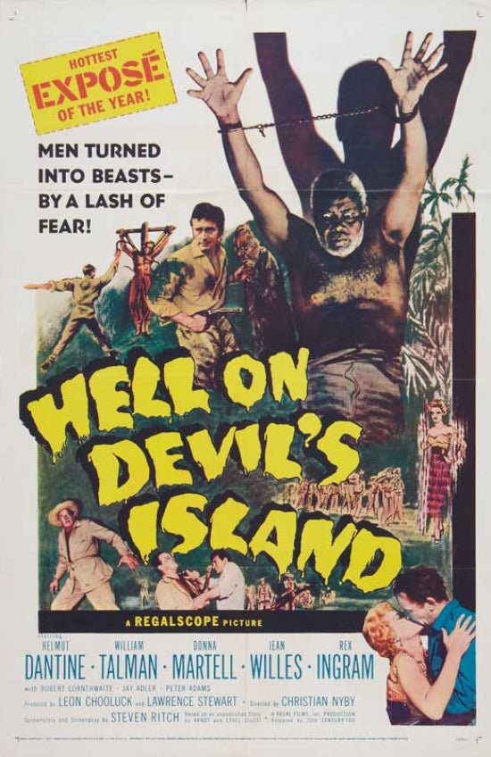 Hell on Devil's Island Movie Poster Print showcasing vibrant cinematic imagery.