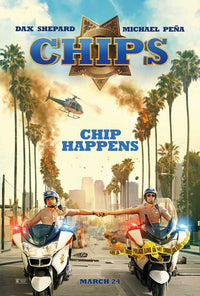 CHiPS Movie Poster Print featuring classic action comedy characters.