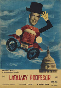 The Absent-Minded Professor Movie Poster Print featuring colorful design.
