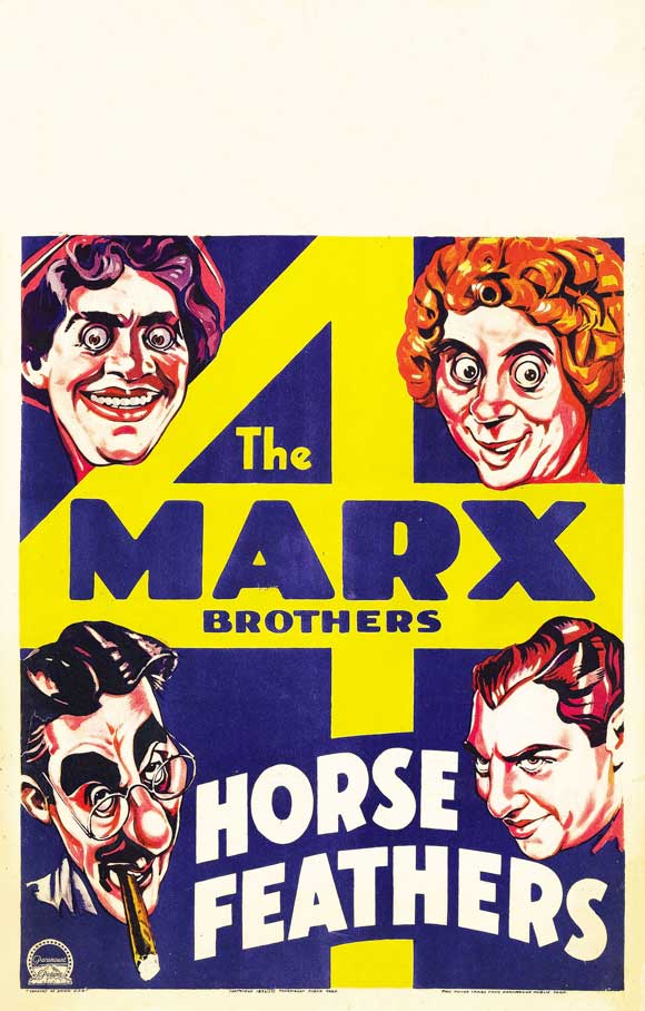 Horse Feathers Movie Poster Print showcasing classic cinema humor.
