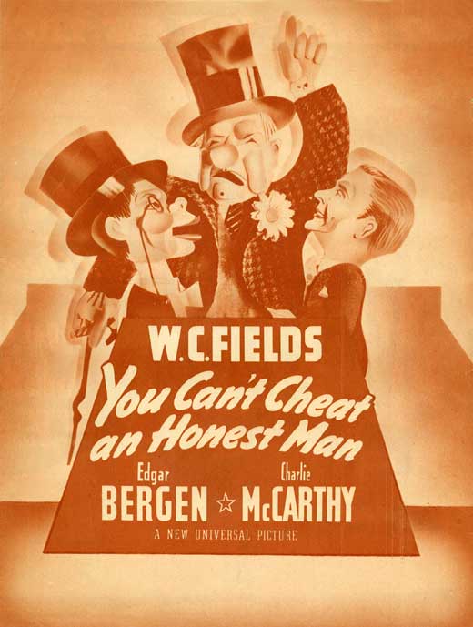 You Can't Cheat an Honest Man movie poster print showcasing classic cinema artwork.