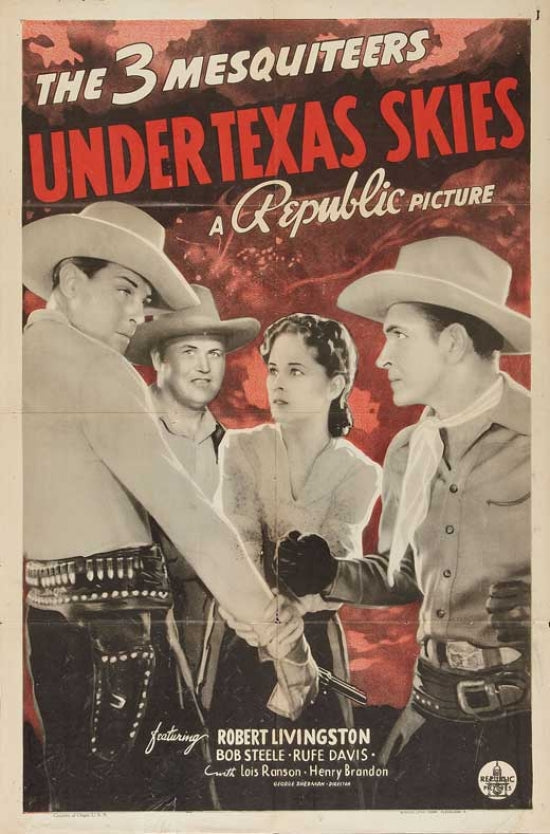 Under Texas Skies Movie Poster Print showcasing Texas landscapes.