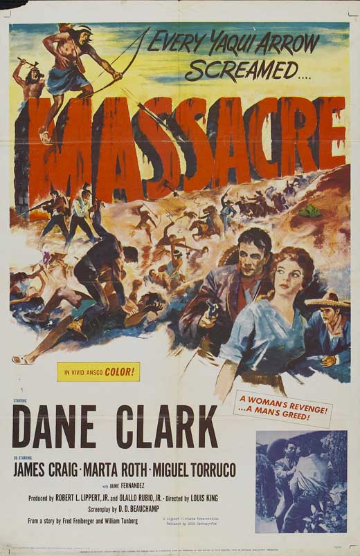Massacre Movie Poster Print showcasing horror movie imagery.