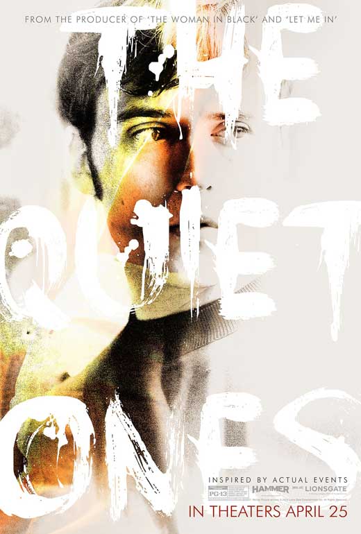 The Quiet Ones movie poster print featuring eerie visuals.
