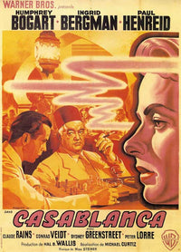 Casablanca Movie Poster Print showcasing classic film art.