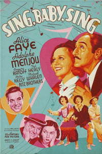 Sing Baby Sing Movie Poster featuring vibrant colors and classic film art.