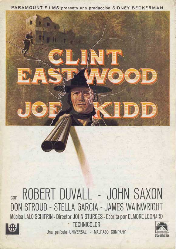 Joe Kidd Movie Poster Print featuring classic film artwork.