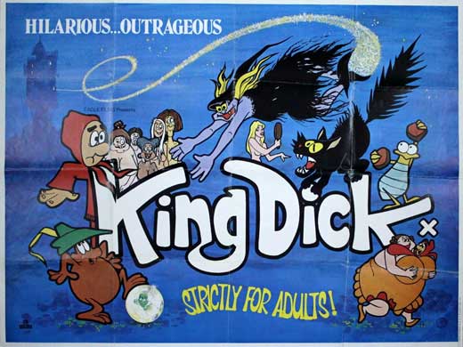 King Dick Movie Poster Print showcasing bold colors and humorous design.