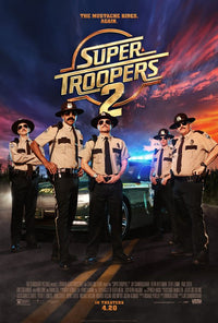 Super Troopers 2 Movie Poster Print featuring comedic scenes from the film.