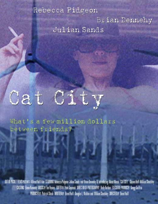 Cat City Movie Poster Print featuring playful cats in an urban setting.