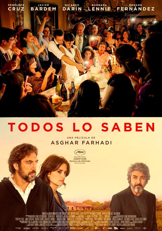 Everybody Knows Movie Poster Print showcasing vibrant cinema imagery.