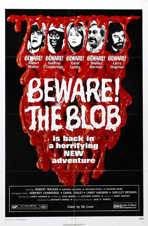 Beware the Blob Movie Poster Print showcasing classic horror film art.