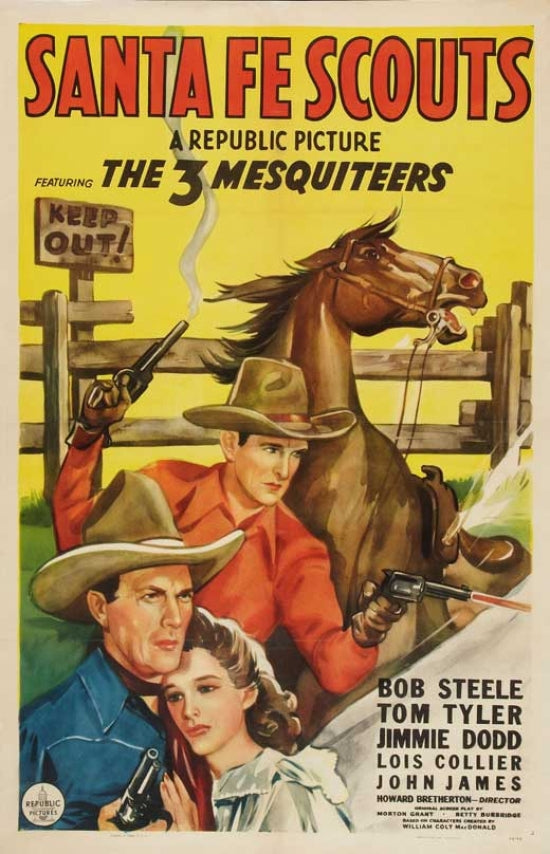 Santa Fe Scouts Movie Poster showcasing classic Western film art.