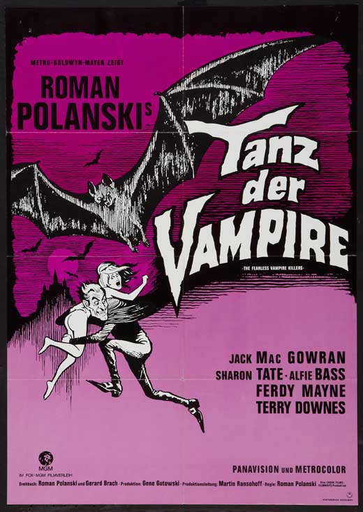 The Fearless Vampire Killers Movie Poster Print featuring whimsical horror art.