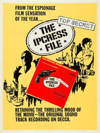 The Ipcress File Movie Poster Print featuring classic film design.