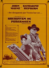 Rooster Cogburn Movie Poster Print featuring John Wayne