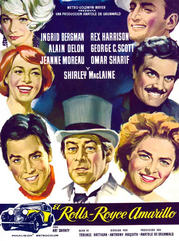 The Yellow Rolls-Royce Movie Poster Print showcasing classic cinema aesthetics.