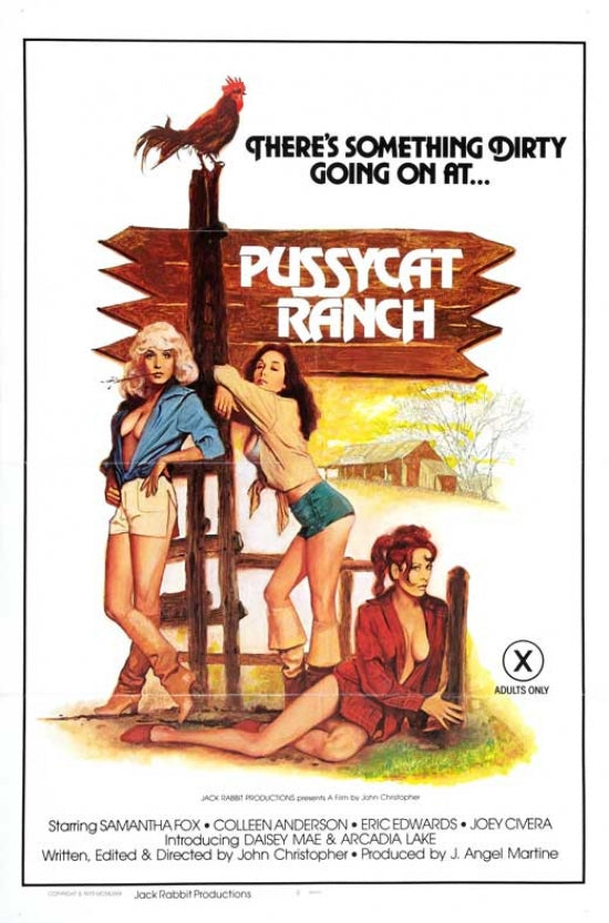 The Pussycat Ranch Movie Poster Print featuring vibrant imagery.