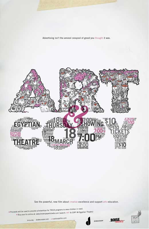 Art & Copy Movie Poster Print showcasing creativity and inspiration.