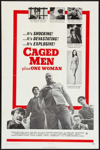 Caged Men Plus One Woman Movie Poster Print featuring dramatic artwork.
