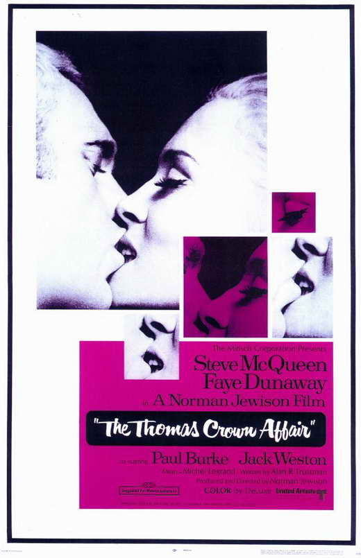 The Thomas Crown Affair Movie Poster Print featuring sophisticated design.