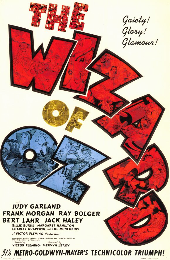 The Wizard of Oz Movie Poster Print featuring iconic imagery from the classic film.