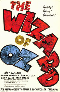The Wizard of Oz Movie Poster Print featuring iconic imagery from the classic film.
