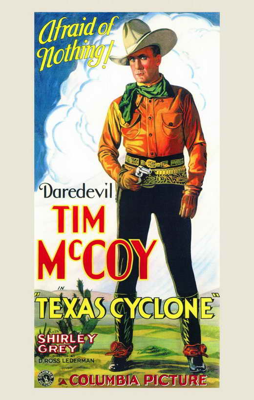 Texas Cyclone Movie Poster Print showcasing vibrant artwork