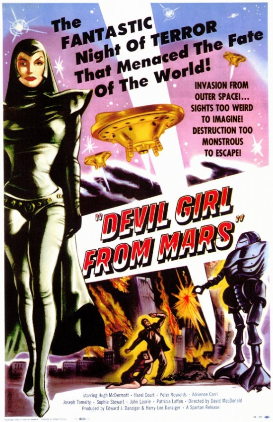 Devil Girl from Mars Movie Poster - Classic Sci-Fi Artwork