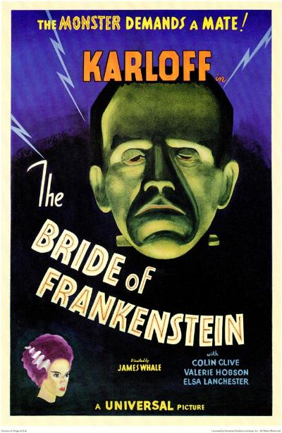 The Bride of Frankenstein Movie Poster Print in 11 x 17 size