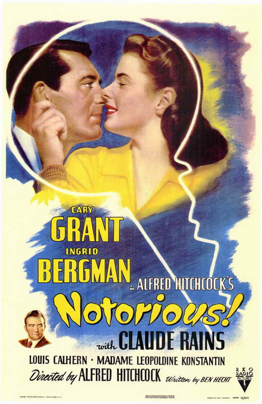 Notorious Movie Poster Print showcasing classic film art