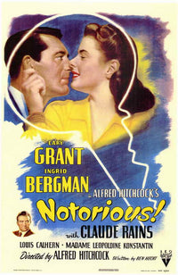 Notorious Movie Poster Print showcasing classic film art
