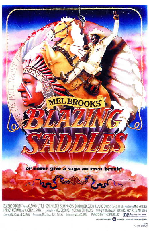 Blazing Saddles Movie Poster Print - Classic comedy art