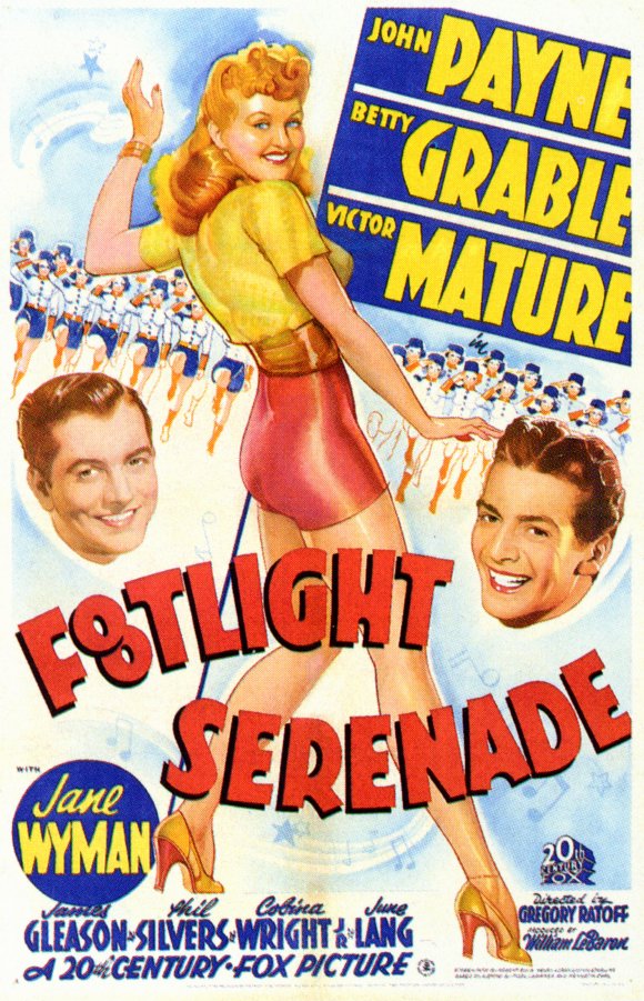 Footlight Serenade Movie Poster Print showcasing classic film art.