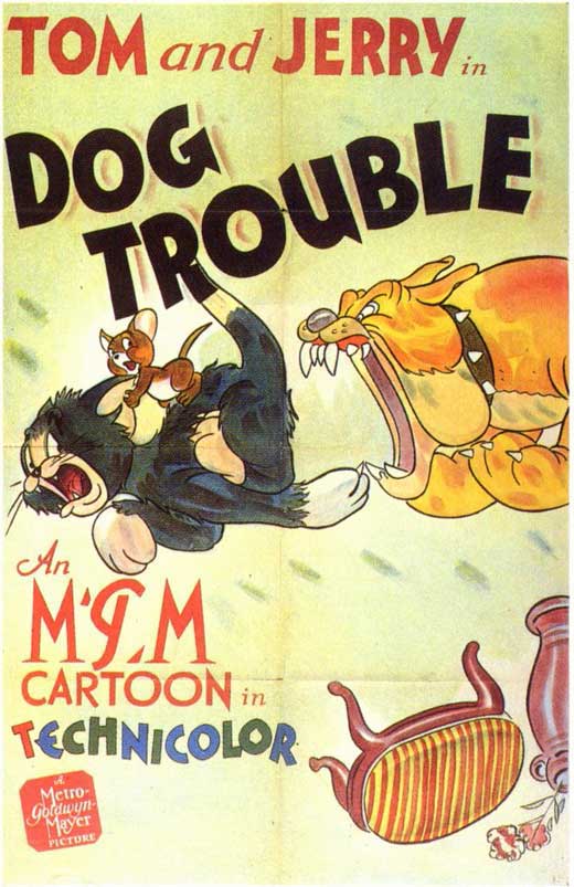 Dog Trouble Movie Poster Print showcasing playful canine antics.
