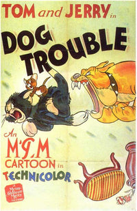 Dog Trouble Movie Poster Print showcasing playful canine antics.