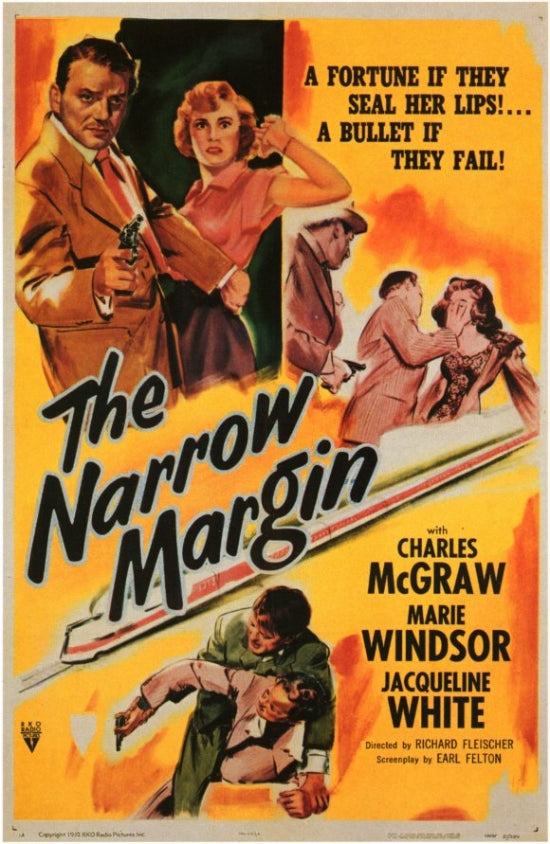 The Narrow Margin Movie Poster Print showcasing cinematic suspense.