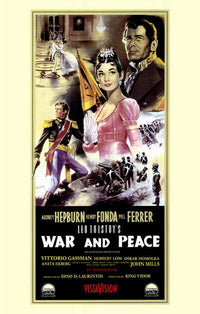 War and Peace Movie Poster Print showcasing classic film art.