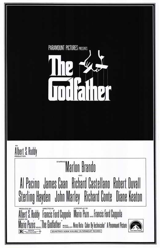The Godfather Movie Poster Print showcasing iconic film art.