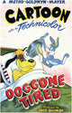 Doggone Tired Movie Poster Print featuring a playful dog theme.